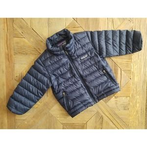 Toddler boy down Patagonia sweater jacket coat Navy blue 2T